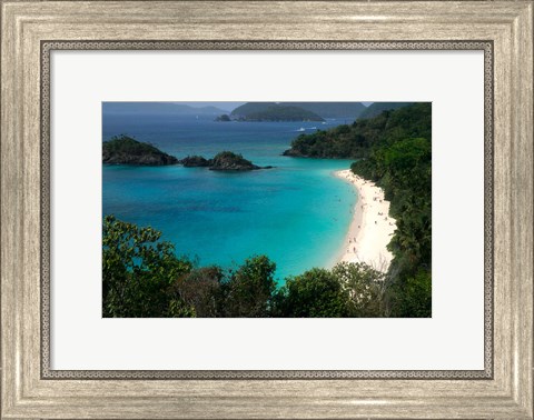 Framed Trunk Bay Beach, St Johns, US Virgin Islands Print