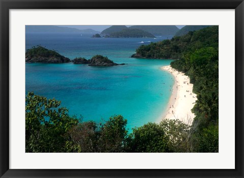 Framed Trunk Bay Beach, St Johns, US Virgin Islands Print