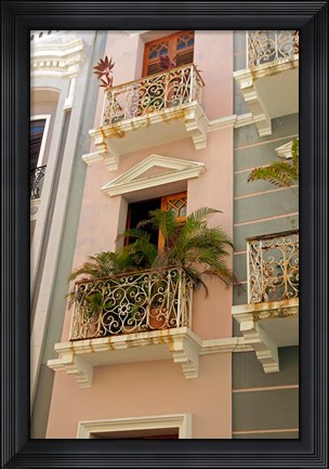 Framed Puerto Rico, San Juan Facades of Old San Juan Print