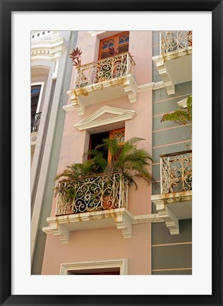 Framed Puerto Rico, San Juan Facades of Old San Juan Print