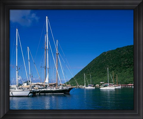 Framed Frenchmans Cay, Tortola, British Virgin Islands, Caribbean Print
