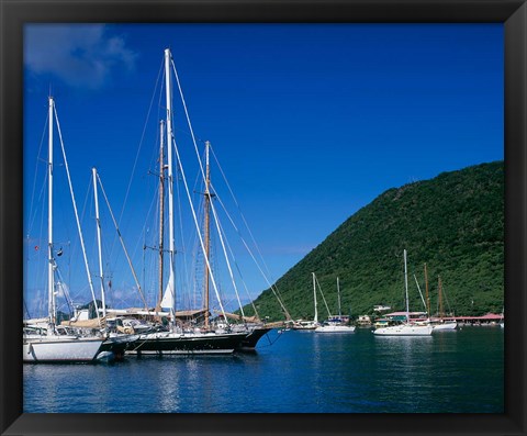 Framed Frenchmans Cay, Tortola, British Virgin Islands, Caribbean Print