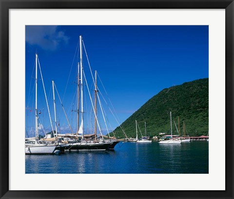 Framed Frenchmans Cay, Tortola, British Virgin Islands, Caribbean Print