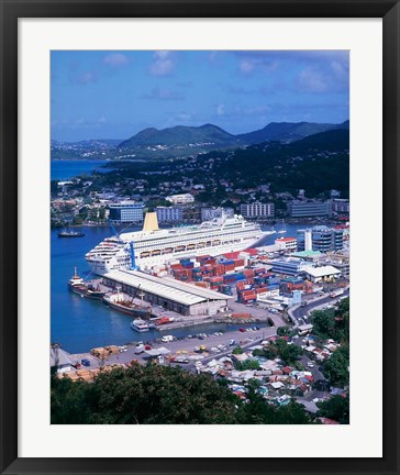 Framed Castries, St Lucia, Caribbean Print