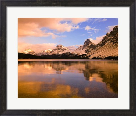 Framed Bow Lake, Banff NP, Alberta, Canada Print