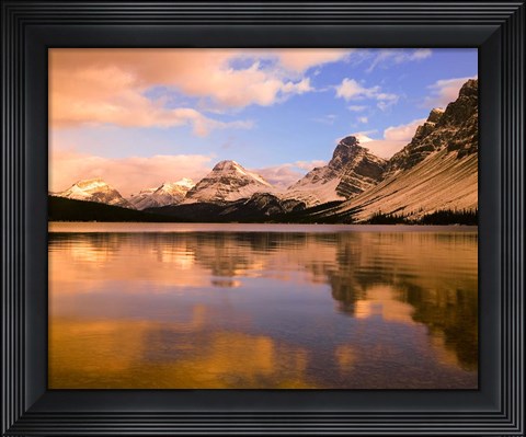 Framed Bow Lake, Banff NP, Alberta, Canada Print