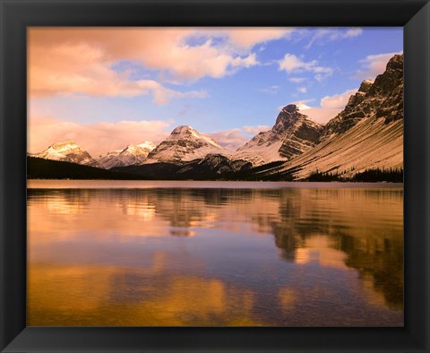Framed Bow Lake, Banff NP, Alberta, Canada Print