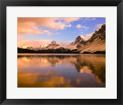 Framed Bow Lake, Banff NP, Alberta, Canada Print