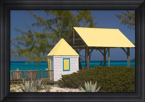 Framed Windmills Plantation Beach House, Salt Cay Island, Turks and Caicos, Caribbean Print