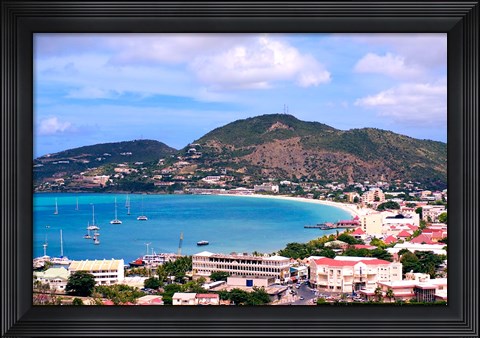 Framed Philipsburg, St Maarten, Caribbean Print