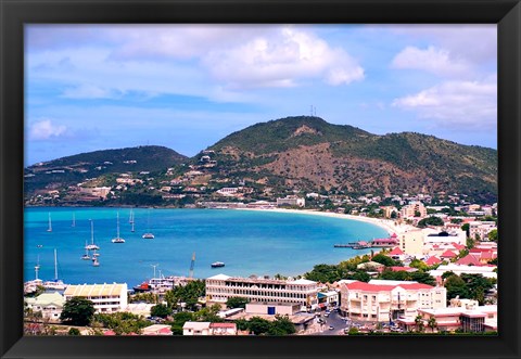 Framed Philipsburg, St Maarten, Caribbean Print