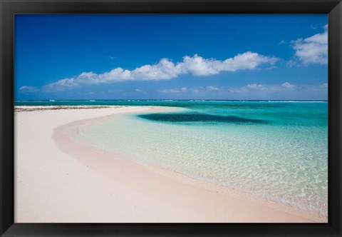 Framed Sandy Point, Little Cayman, Cayman Islands, Caribbean Print