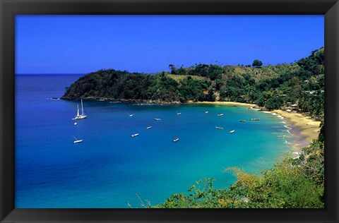 Framed Quiet Cove, Tobago, Caribbean Print