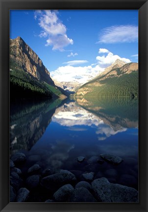 Framed Victoria Glacier and Lake Louise, Banff National Park, Alberta, Canada Print