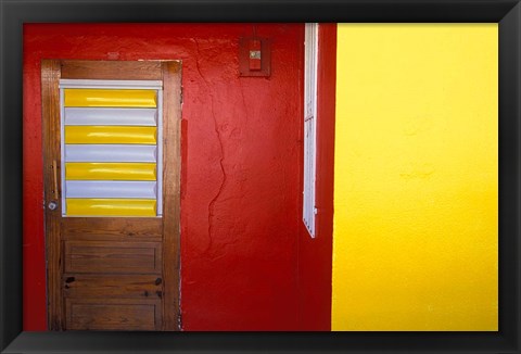 Framed Architectural Details, St Martin, Caribbean Print