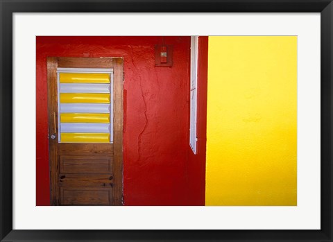 Framed Architectural Details, St Martin, Caribbean Print