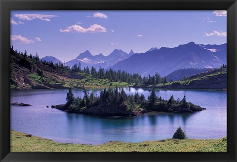 Framed Sunshine Region, Island lake, Banff National Park, Alberta, Canada Print