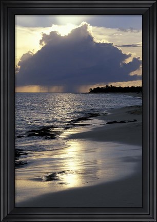 Framed Rouge Beach on St Martin, Caribbean Print