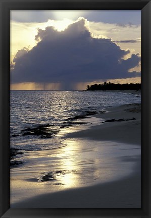 Framed Rouge Beach on St Martin, Caribbean Print