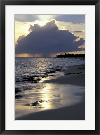 Framed Rouge Beach on St Martin, Caribbean Print