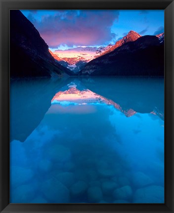 Framed Alberta, Banff NP, Victoria Glacier, Lake Louise Print