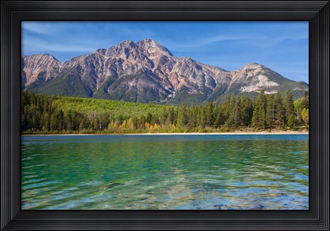 Framed Patricia Lake and Pyramid Mountain, Jasper NP, Alberta, Canada Print