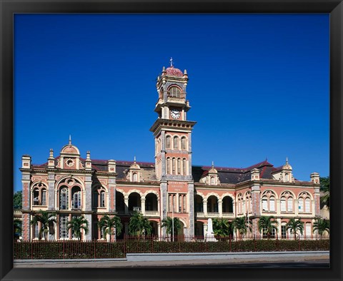 Framed Buildings in St James, Port of Spain, Trinidad, Caribbean Print