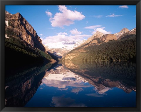 Framed Lake Louise, Mt Victoria, Victoria Glacier, Banff National Park, Alberta, Canada Print