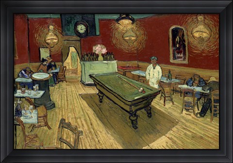 Framed Night Cafe in the Place Lamartine in Arles, c.1888 Print