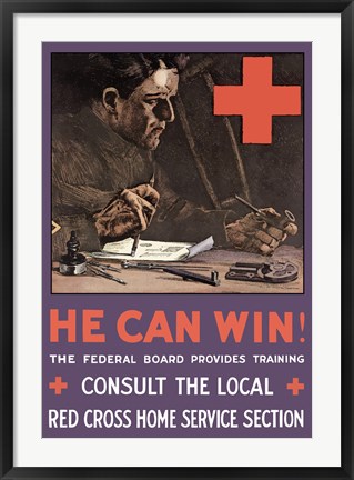 Framed He Can Win! Print