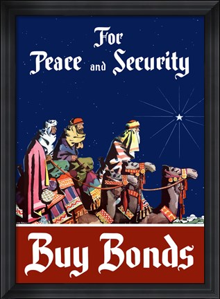 Framed Buy Bonds for Peace and Security Print
