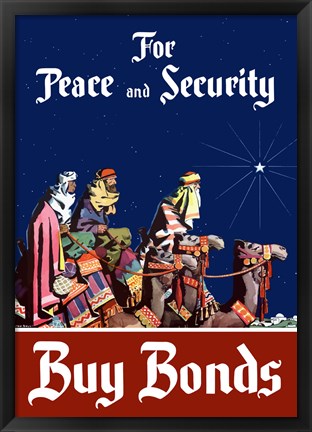 Framed Buy Bonds for Peace and Security Print