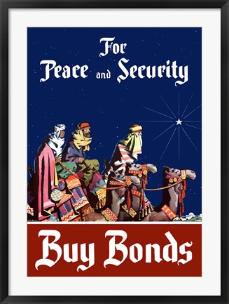 Framed Buy Bonds for Peace and Security Print