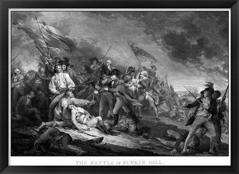 Framed Battle of Bunker Hill (American Revolutionary War) Print