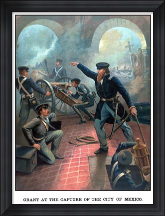 Framed Ulysses S. Grant - Mexican American War Print