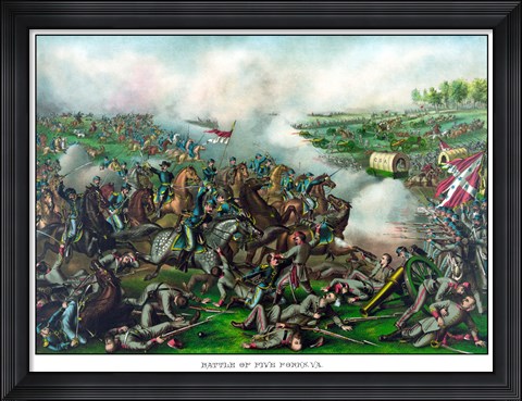 Framed Battle of Five Forks Print