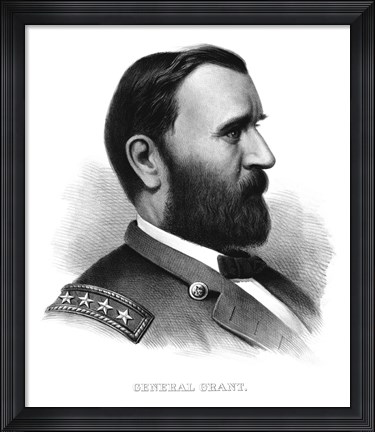 Framed General Ulysses S Grant (vintage Civil War) Print