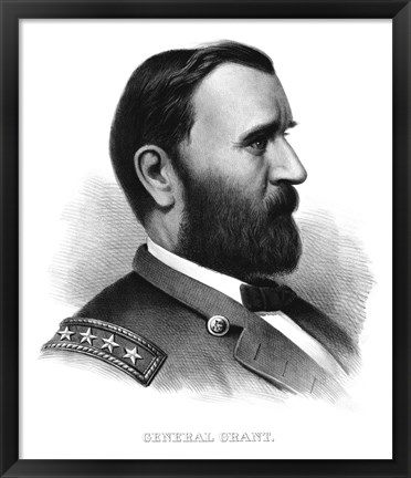 Framed General Ulysses S Grant (vintage Civil War) Print