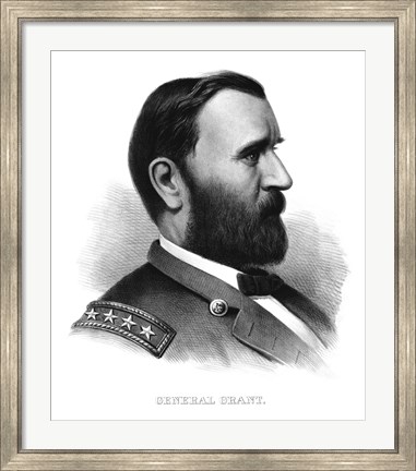 Framed General Ulysses S Grant (vintage Civil War) Print
