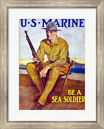 Framed U.S. Marine - Be A Soldier Print