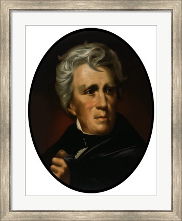 Framed President Andrew Jackson (color portrait) Print