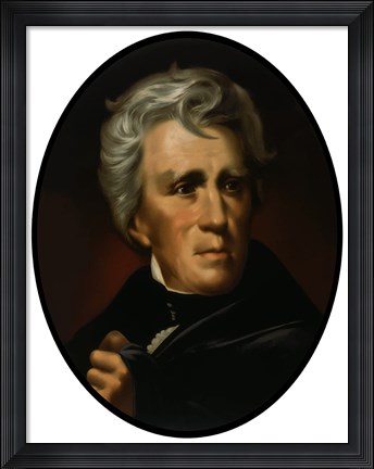 Framed President Andrew Jackson (color portrait) Print