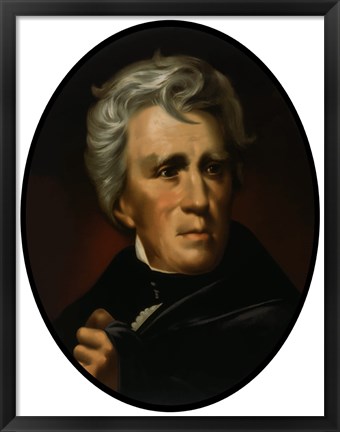 Framed President Andrew Jackson (color portrait) Print