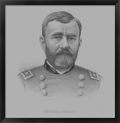 Framed General Ulysses S. Grant (drawn portrait) Print