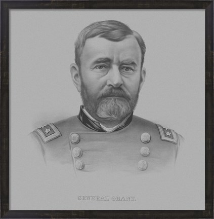 Framed General Ulysses S. Grant (drawn portrait) Print