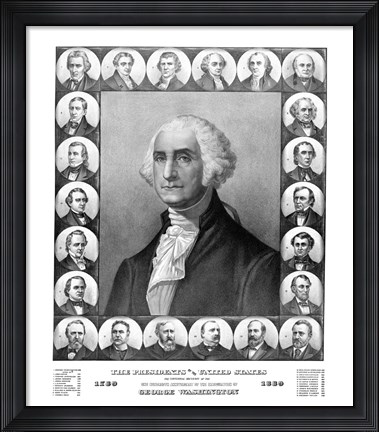 Framed First Twenty Three Presidents of The United States Print