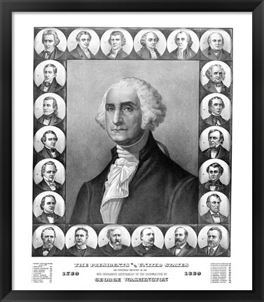 Framed First Twenty Three Presidents of The United States Print