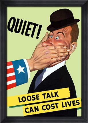 Framed Quiet! Print