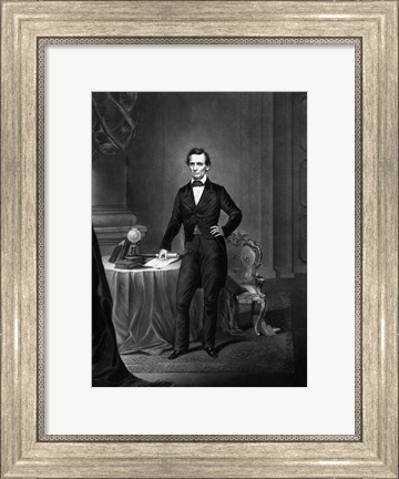Framed President Abraham Lincoln Standing Print