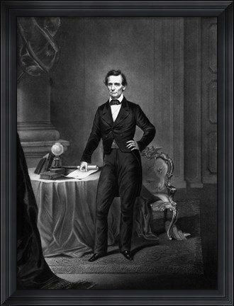 Framed President Abraham Lincoln Standing Print
